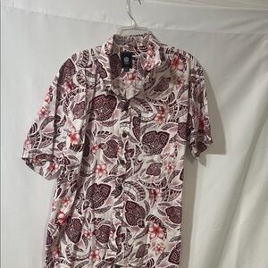 Tribal Red and White Floral Men's Shirt